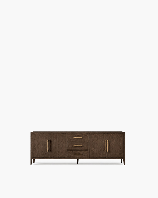 French Contemporary 4-Door Sideboard with Drawers