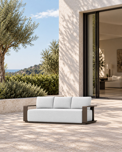 Grace Sofa in Aluminium in a styled setting