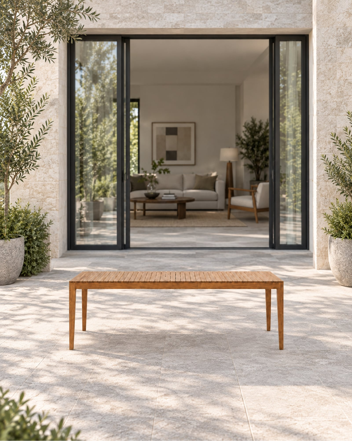 Lecce Dining Table, 200 cm in a styled setting