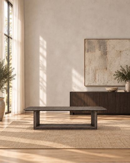 Ligné Open Rectangular Dining Table in a styled setting