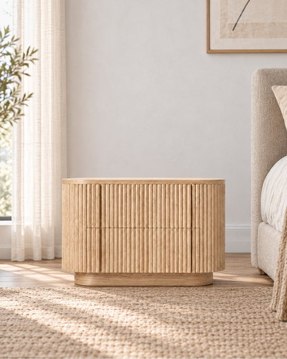 Mulholland Closed Nightstand in a styled setting
