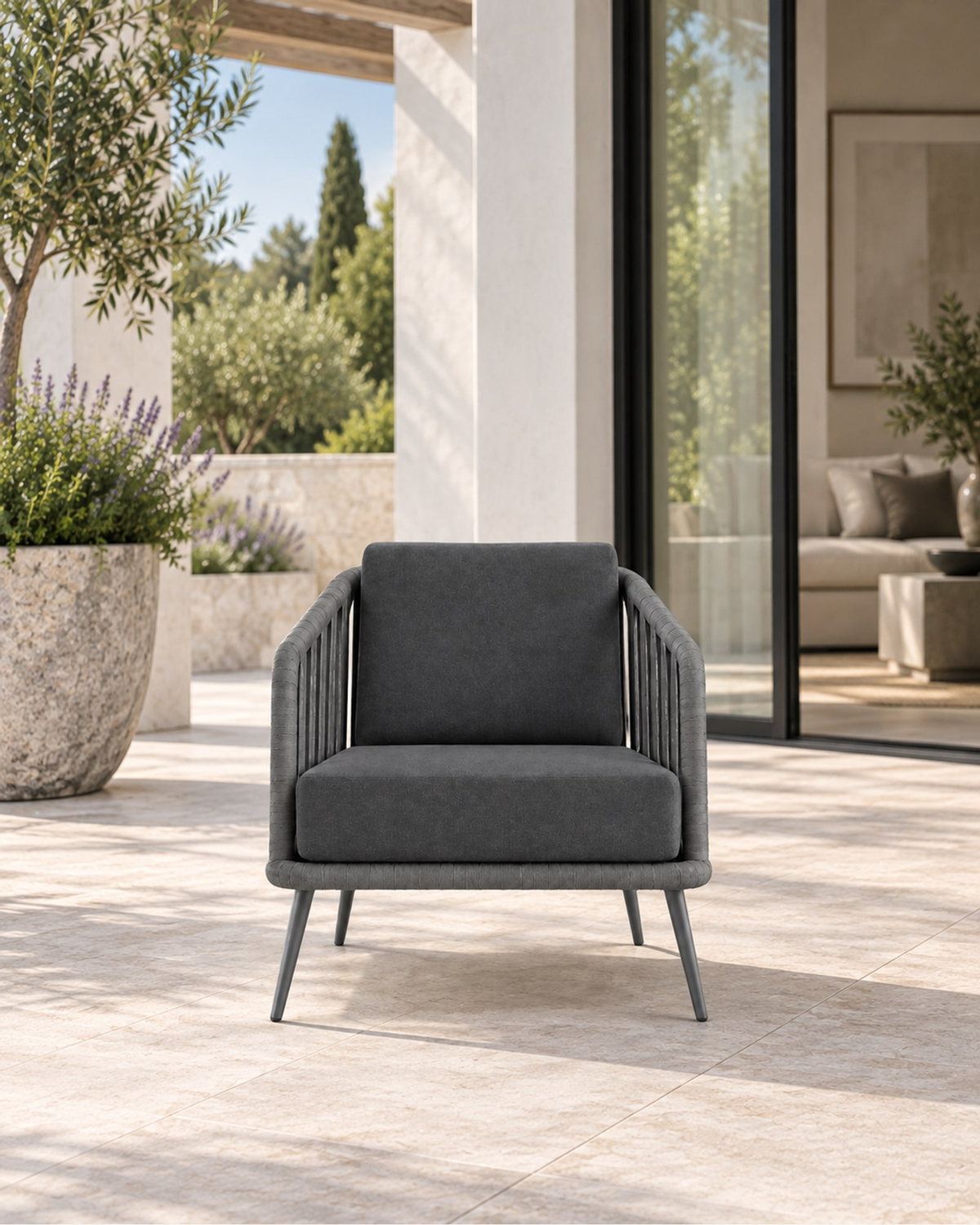 Mykonos Lounge Chair, Club in a styled setting