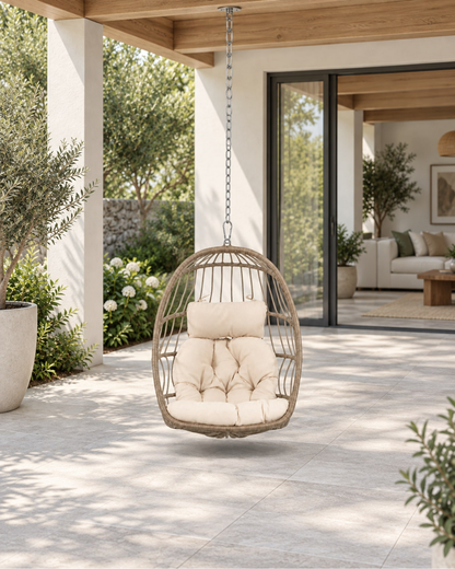 Nido Hanging Chair in a styled setting