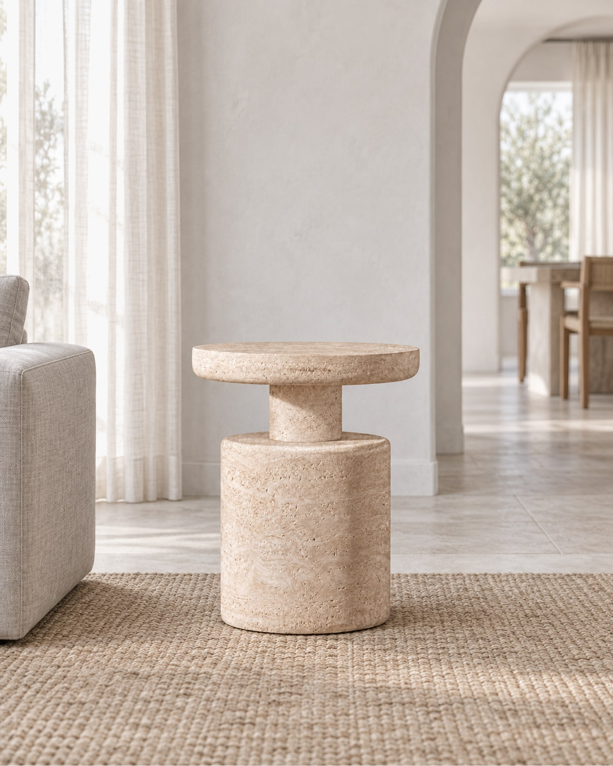 Ponti Round Side Table in a styled setting