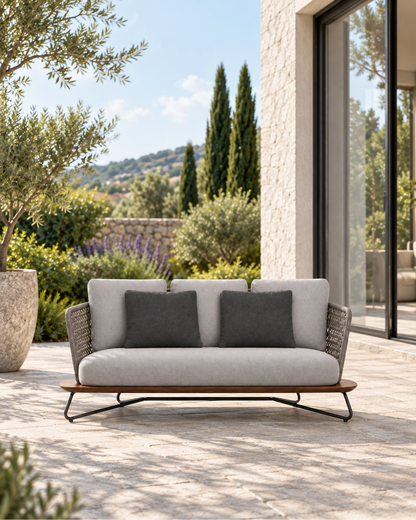 Positano Two-Seat Sofa in a styled setting