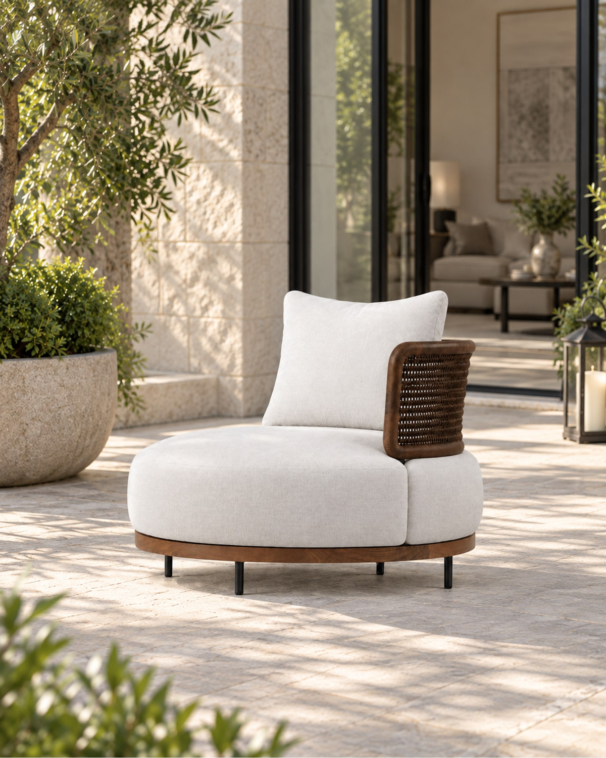 Ravello Lounge Chair in a styled setting