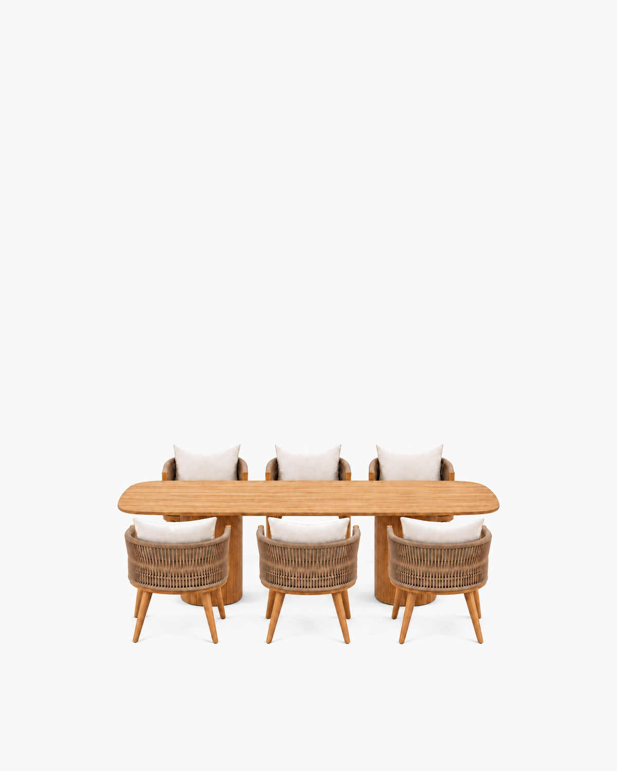 Ripple Outdoor Dining Set in Teak