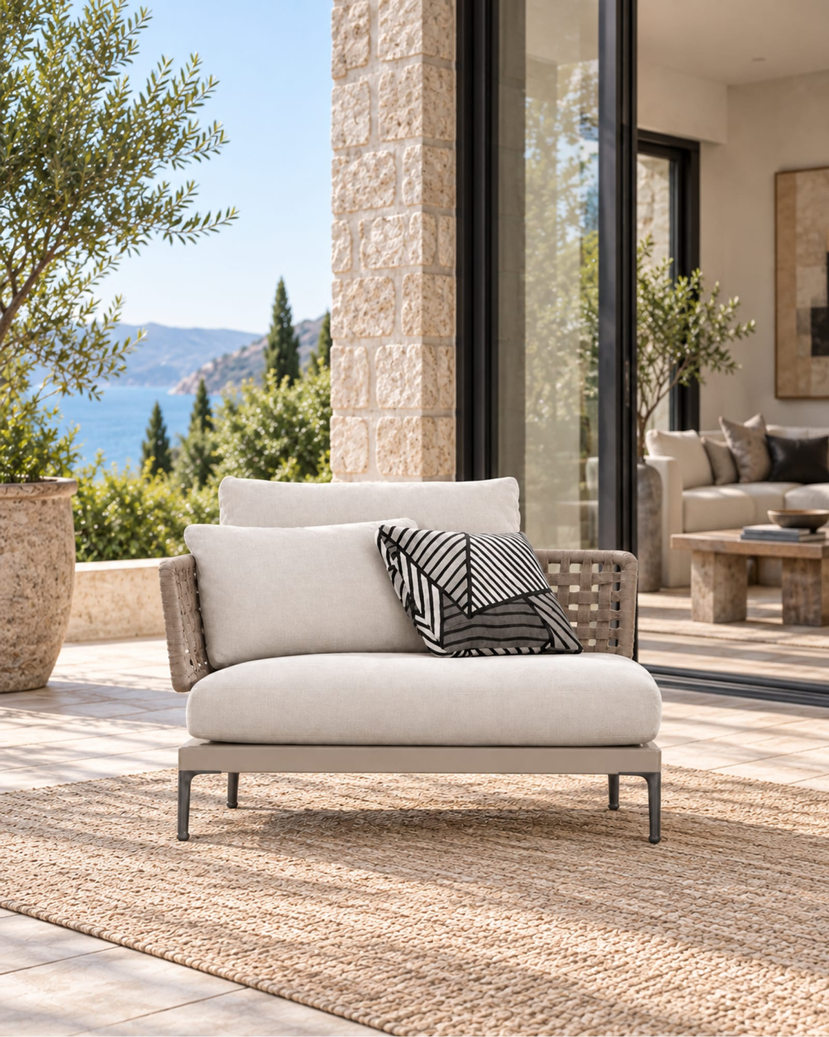 Salina Lounge Chair in a styled setting