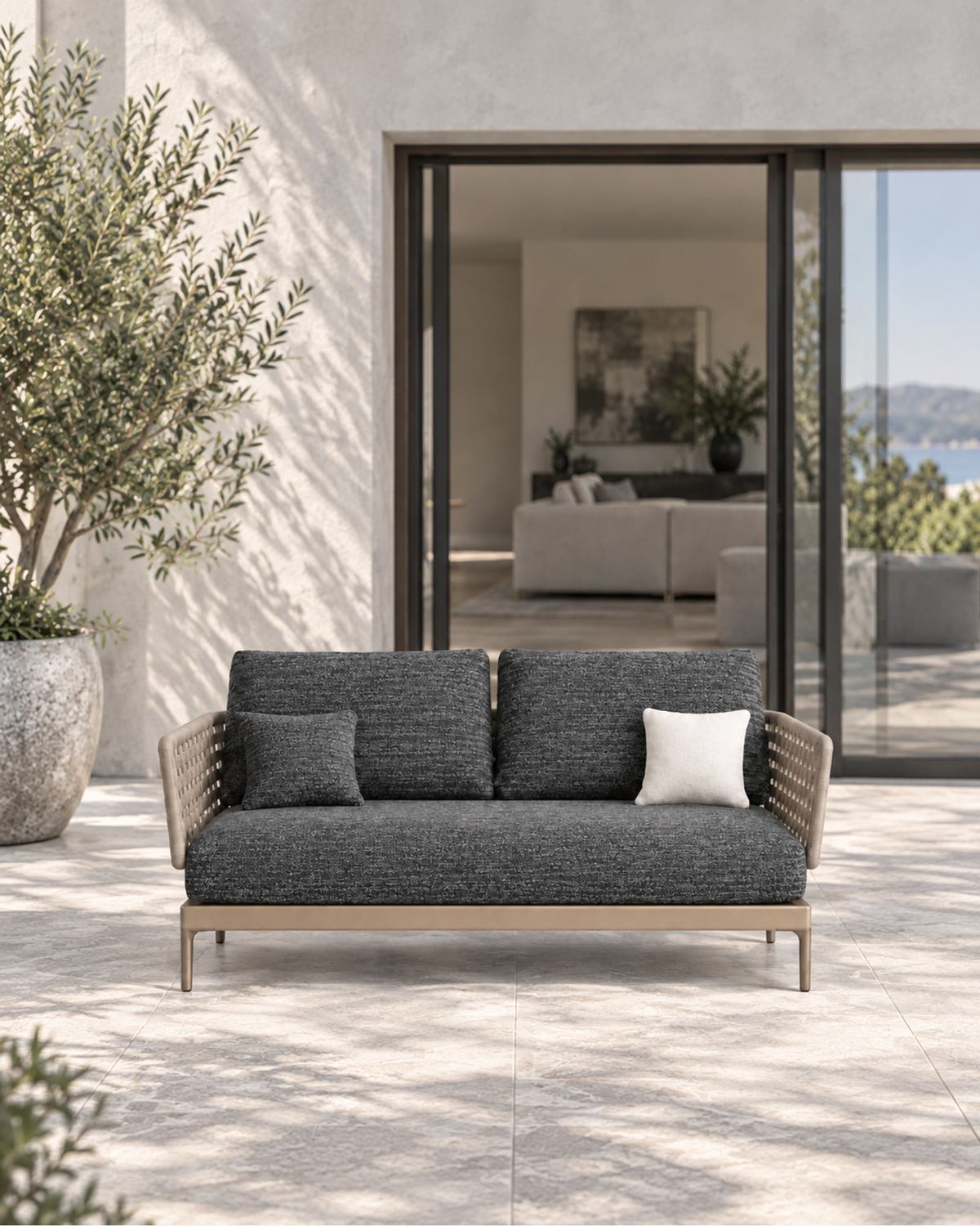 Salina Two-Seat Sofa in a styled setting