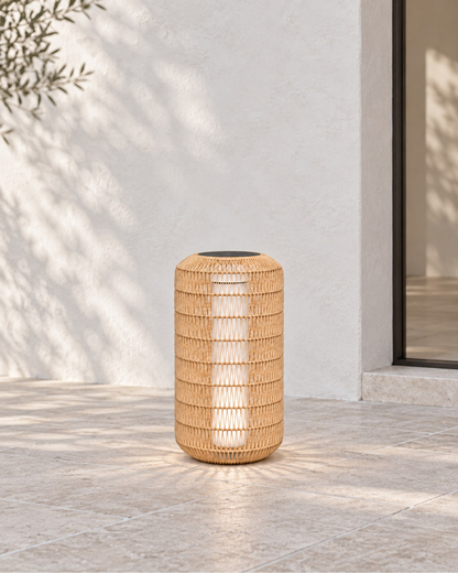 Solano Solar Lantern, Column in a styled setting