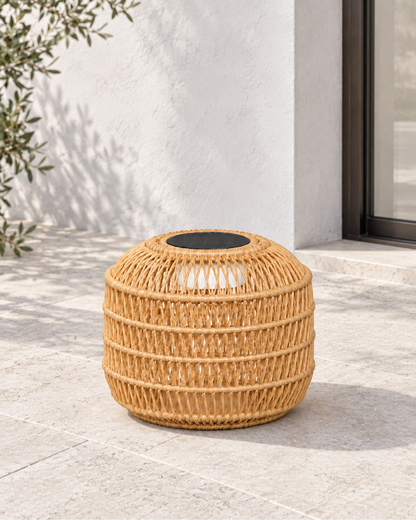 Solano Solar Lantern, Low in a styled setting