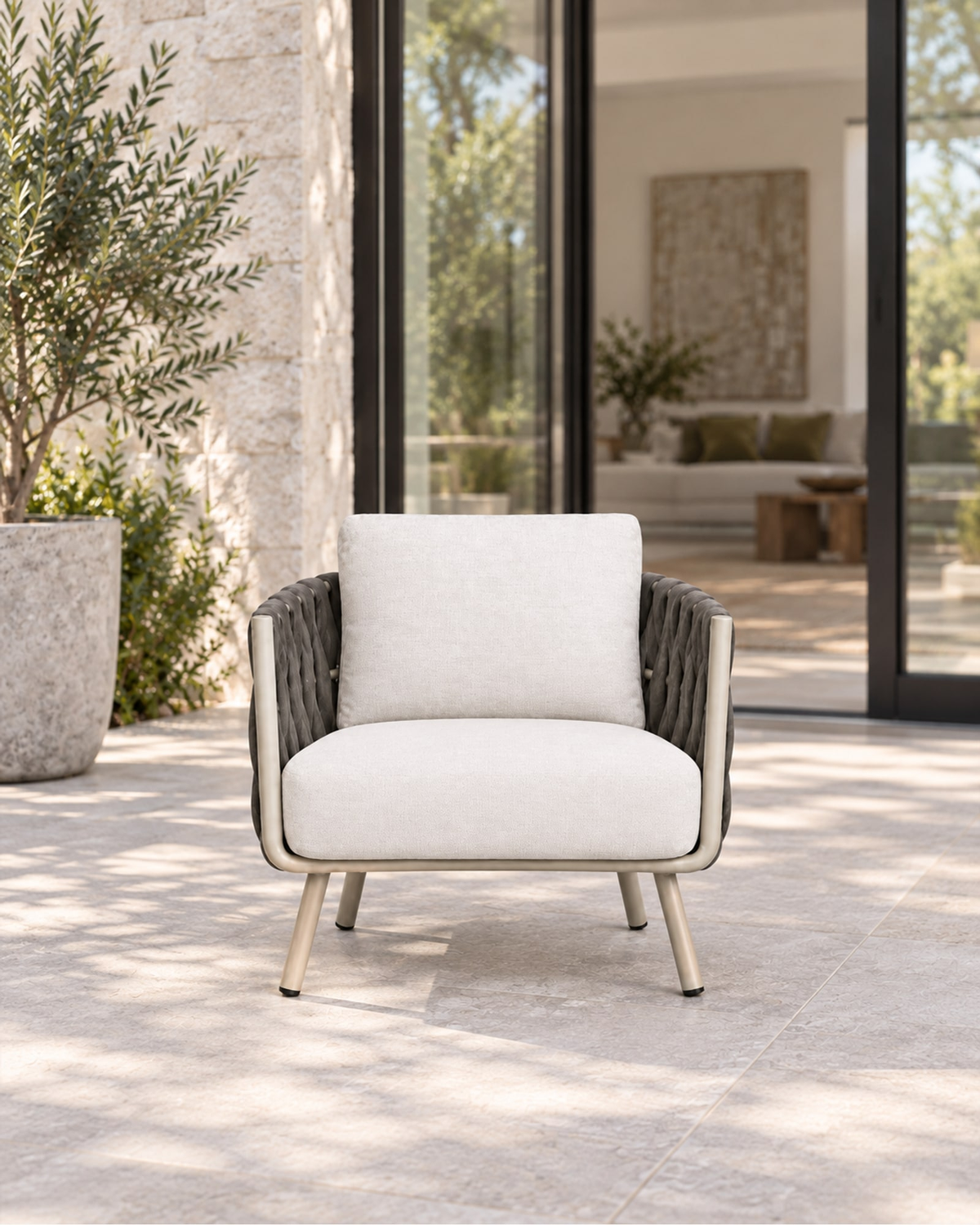 Tavira Lounge Chair in a styled setting