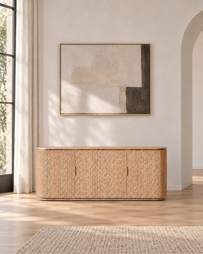 Yron 4-Door Sideboard in a styled setting