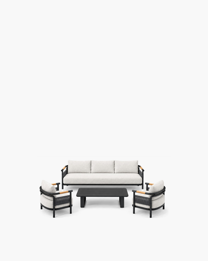 Zenia Outdoor Sofa Set in Aluminium