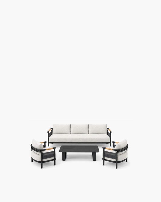Zenia Outdoor Sofa Set in Aluminium