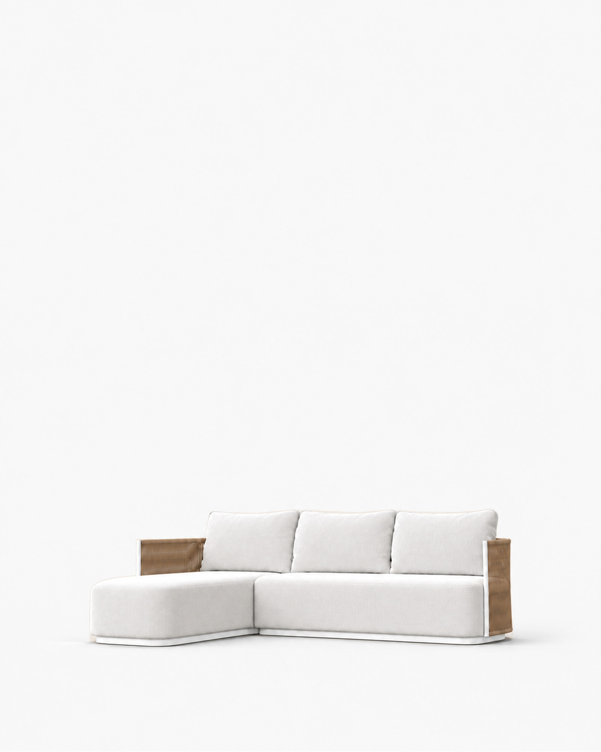 Ripple Chaise Sectional in Aluminium — studio view