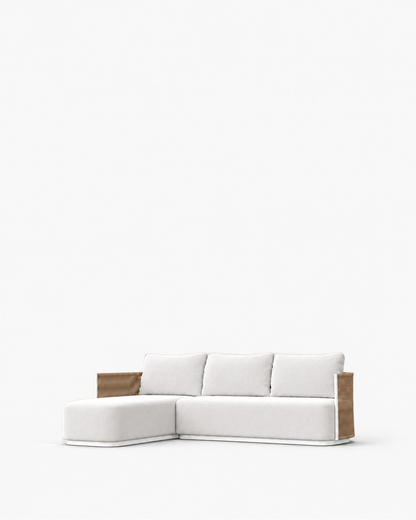 Ripple Chaise Sectional in Aluminium — studio view