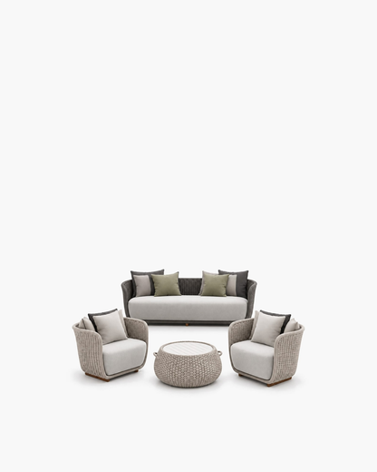 Santorini Outdoor Sofa Set — studio view