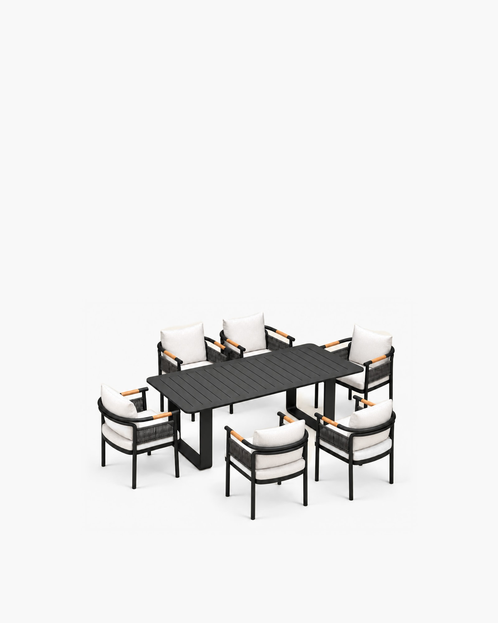 Zenia Outdoor Dining Set in Aluminium